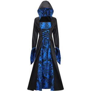 Medieval Retro gótico con capucha bruja Falda larga <span class=keywords><strong>de</strong></span> lujo vestido <span class=keywords><strong>de</strong></span> fiesta <span class=keywords><strong>de</strong></span> las mujeres Cosplay <span class=keywords><strong>vampiro</strong></span> <span class=keywords><strong>Halloween</strong></span> adulto disfraz <span class=keywords><strong>de</strong></span> talla grande - Product Image 4