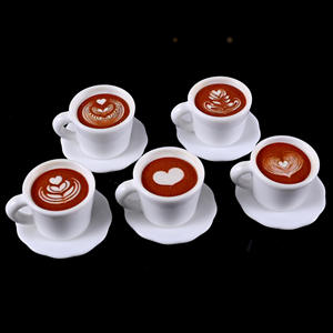 Aksesori cangkir kopi miniatur rumah boneka Jepang DIY anak-anak Natal ramah lingkungan Resin - Product Image 3