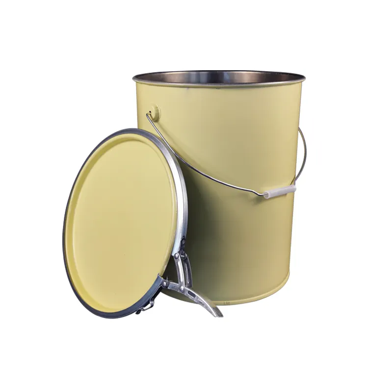 steel 20L empty chemical buckets drum barrel pail handheld 5 gallon with lid recyclable and easy to use
