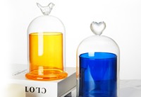 Vente en gros de couvercles en verre d'aromathérapie Tasse à bougies en verre avec huile essentielle Verres en pierre d'encens Bougeoir