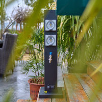 Alimentation électrique multifonctionnelle pour l'extérieur Prise industrielle multi-trous Poteau de jardin RV Camp IP66 Piquets hydroélectriques étanches