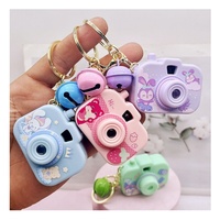 Porte-clés 3D en PVC, simulation de dessin animé, mignon, pour enfants, avec mini-caméra, jouet, cadeau