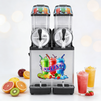 Hochleistungs-Slushy-Maker mit 2 Behältern (25L), tragbar, automatisch, für Gewerbe und Haushalt, auch als Smoothie-Maker geeignet