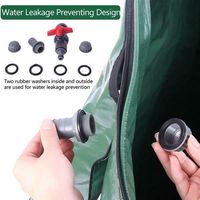 Baril de collecte d'eau de pluie en PVC de 100 gallons pliable et étanche avec motif de bâche pour collecter l'eau de pluie de la gouttière