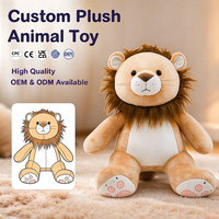 Peluche Lion Personnalisée Douce et Mignonne, Poupée en Peluche OEM, Créez Votre Design, Poupée à Câliner pour Enfants, Cadeau de Haute Qualité
