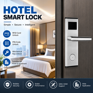 ระบบล็อคประตูโรงแรมแบบสมาร์ทการ์ด RFID  วัสดุอลูมิเนียมอัลลอยด์  ระบบอิเล็กทรอนิกส์แบบรูดการ์ด  รองรับ Wi-Fi  ทนทาน  ระบบควบคุมการเข้าออกห้องพักโรงแรม - Product Image 1