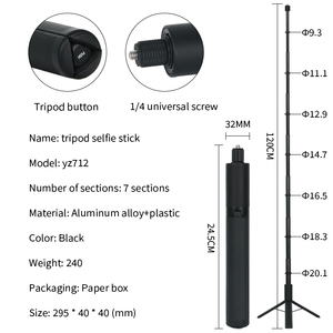 Gậy tự sướng và chân máy 2 trong 1 nhẹ Insta360 Mini, phù hợp với GO 2- X2- R - X, phù hợp với điện thoại di động - Product Image 5