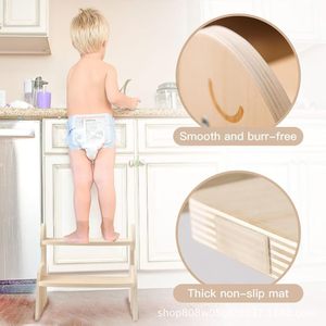 <span class=keywords><strong>Ikea</strong></span> marchepied pour enfants, couleur bois naturel, marchepied de toilette à 2 niveaux, marchepied multifonctionnel pour salle de bain, pour enfants de plus de 4 ans - Product Image 2