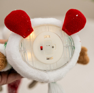 Lussuose Bambole Luminose Natalizie: Pupazzo di Neve, Renna, Gnomo con Cappello e Sciarpa Lavorati a Maglia, Luci LED, Decorazione da Tavolo Natalizia, Regalo - Product Image 6