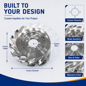 Rueda de Compresor de Turbina de Aluminio Mecanizada por CNC de 5 Ejes AS9100 de Alta Precisión Personalizada para la Industria Aeroespacial, Aviación o Cruceros - Product Image 3