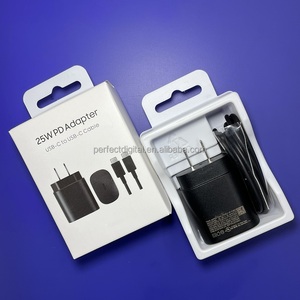 Adaptateur secteur USB-C EP-TA800 25 W avec câble USB-C vers USB-C 3 A, ensemble complet, adaptateur de voyage USB-C pour <span class=keywords><strong>Samsung</strong></span>, <span class=keywords><strong>chargeur</strong></span> mural - Product Image 2