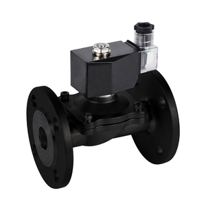 Válvula solenoide de diafragma de 2 vías COVNA con ventana de 90 días, 8 pulgadas, 24 V, de acción directa, de acero inoxidable, con brida para gas - Product Image 1