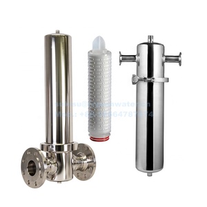 Stainless Steel Sterile Compressed Pipeline Air Filter High Pressure Industrial 0.1/0.2 Micron Water/liquid/wine Treatment Plant