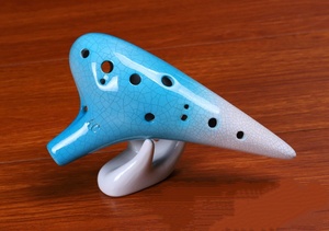 Ocarina en porcelaine craquelée 12 trous, tonalité Alto C AC, instrument de musique portable, cadeau pour étudiants en musique - Product Image 4