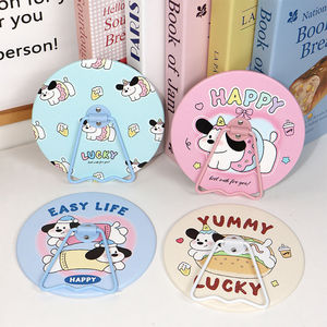 Dachshund Stand Table Single Sided Plastic Frame One-Way HD Makeup <strong>Mirror</strong> for Office Desk Wall-Mounted Dormitory Cute Design - Product Image 5