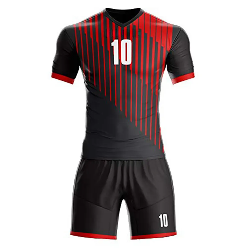 100% uniformes de football en polyester à vendre uniformes de football de conception de logo sur mesure à bas prix uniformes de nom d'équipe OEM
