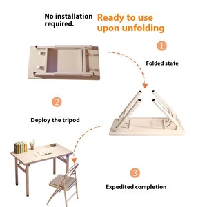 Di động tiết kiệm không gian gấp bàn và ghế đặt cho văn phòng nhà nghiên cứu với thuận tiện lưu trữ tính năng - Product Image 4