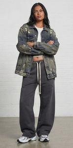 Pantalones deportivos holgados de pierna ancha, estilo athleisure, oversized, para mujer. - Product Image 2