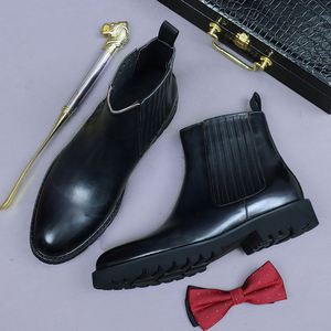 Botas Chelsea de Hombre de Cuero Vacuno de Alta Calidad, Diseño Cuadrado, Ligeras, Casuales, de Vestir, para Invierno, 2025 - Product Image 3