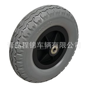 ล้อโฟม PU1238 ขนาด 8 นิ้ว 200 x 50 มม. แบบตัน ไม่ต้องเติมลม พร้อมลูกปืน สำหรับล้อหน้ารถเข็น - Product Image 5