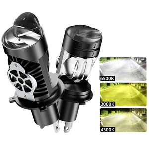 Proyector Led H4 Mini Lente Plug and Play de 100W con Luces Altas y Bajas Tricolor para Coche y Motocicleta - Product Image 2