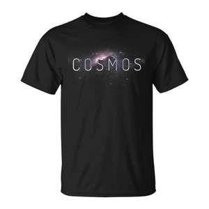 Camiseta Cosmos Universe con diseño de Space Lover, camisa negra con cuello redondo y manga corta con estampado digital para hombre - Product Image 1