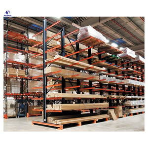 Heda Heavy Duty Cantilever <b>Storage</b> Racks Orange Cantilever <b>Racking</b> Systems Solution Warehouse Cantilever Steel Metal Rack - Product Image 2