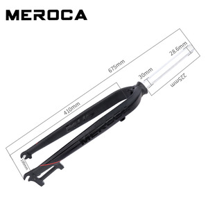 Fourche avant en alliage d'aluminium pour VTT MEROCA 27,5 pouces et 26 pouces, compatible BMX avec tige droite - Product Image 3