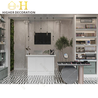 Ensemble complet de mobilier de présentation pour boutique de beauté, design intérieur personnalisé, vitrine cosmétique avec logo