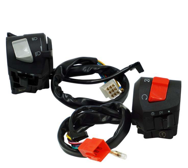 Модифицированный переключатель в сборе для мотоцикла, 22 мм, с ручкой 125, многофункциональный прожектор для сиденья, фары, динамик на руль с демпфером