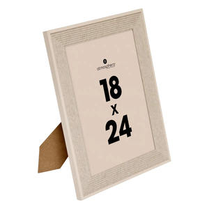 Cadre photo MISSY BEIGE en MDF/verre et PS 23,5x15cm H 29,5cm - Product Image 1