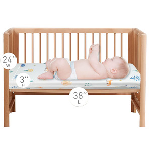 Colchón de fibra firme <span class=keywords><strong>para</strong></span> <span class=keywords><strong>cuna</strong></span> de bebé, apto <span class=keywords><strong>para</strong></span> todas las cunas estándar y camas <span class=keywords><strong>para</strong></span> niños pequeños, superficie impermeable de algodón <span class=keywords><strong>para</strong></span> dormir y cubierta lavable a máquina - Product Image 3