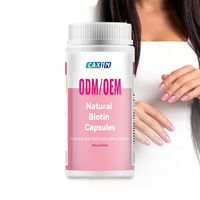 Capsules d'acides aminés pour adultes, marque privée OEM, biotine haute pureté, d'origine végétale fermentée, pour cheveux et ongles