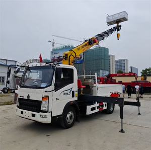 하이 퀄리티 4*2 트럭 크레인 5 톤 트럭 크레인 장착 트럭 장착 남자 바구니 크레인 판매 - Product Image 1