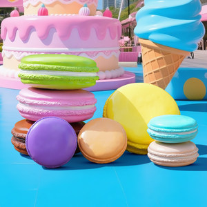 Modelli Artistici di Ciambelle, Sculture di Macaron, Modelli di Dolci, Torte e Formaggi, Decorazioni Creative per Centri Commerciali, Negozi e Spazi Esterni - Product Image 3
