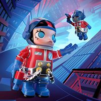 Figura de Papel MART MEGA Space Molly 400% de 29.5cm con Embalaje Original para Decoración del Hogar, Juguete Coleccionable de Arte