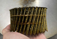 Clous de bardage en bobine de 50 mm, galvanisés à chaud, à tige torsadée, tête ronde pleine de 2,3 cm, pour travaux de construction extérieure