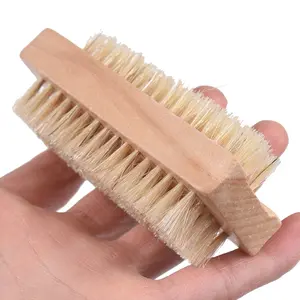 Brosse à ongles de nettoyage en bois, nettoyeur en bois à 2 côtés, brosse de nettoyage à Double face, brosse à main pour hommes et femmes