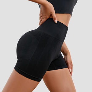 Pantalones cortos OEM personalizados de cintura alta para mujer, ropa de gimnasio sin costuras, pantalones cortos de yoga para Fitness, ropa con logotipo personalizado, pantalones cortos de gimnasio sin costuras para mujer - Product Image 6