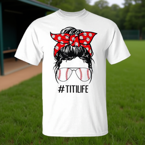Titi Life Baseball Softball Messy Bun - Camiseta informal para mujer - Product Image 3
