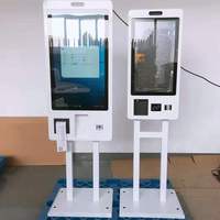 Kiosque de commande automatique tout-en-un sur pied avec écran tactile LCD 15/15,6 pouces, processeur Intel Core I7, Windows/Android, lecteur de codes-barres SDK