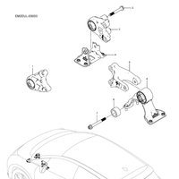 Pour BYD 2025 Dolphin Honor Edition – Ensemble de support de suspension droite du groupe motopropulseur EM2E-1001800 – Haute Qualité