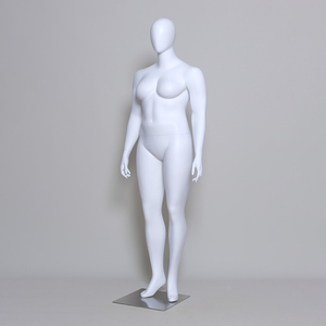 Hot bán sợi thủy tinh nữ cộng với kích thước đầy đủ cơ thể người giả đứng pose Matte Trắng nhà máy giá bán buôn - Product Image 4