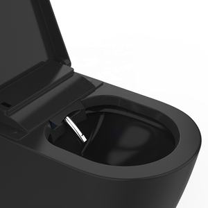 2026 모던 유럽식 욕실 벽걸이형 지능형 변기 세트 자동 플러시 매트 블랙 스마트 변기 비데 포함 - Product Image 4