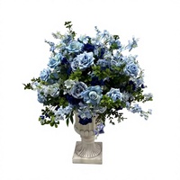 PPS Hot Sale Blauwe Bloembol Kunstzijde Bruidsbloembol voor Bruiloft Evenement Tafeldecoratie