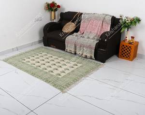 Indian <b>Boho</b> Kilim Style Cotton Dhurrie <b>Rug</b> Hand Block Printed Bedroom Area Carpet Home Decor - Product Image 2