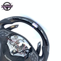 Volant de voiture personnalisé avec LED en fibre de carbone pour BMW E90 E91 E92 E93 E87 E81 E82 E88 M3 2008-2013