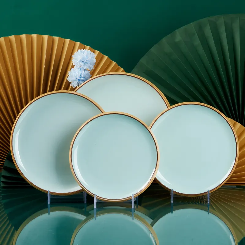 Chaomei – vaisselle de luxe de haute qualité, vente en gros, assiettes en mélamine pour Restaurant, assiettes de cuisine, ensemble plat rond, nouvelle collection 2023