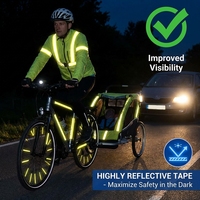 Ruban de signalisation de sécurité haute visibilité blanc, rouge, jaune pour extérieur, adhésif acrylique, imperméable, réfléchissant pour remorque