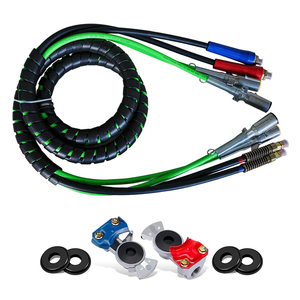 Kit de Manguera de Aire <span class=keywords><strong>ABS</strong></span> <span class=keywords><strong>4</strong></span> en 1 BS506 de 12 Pies y Cable Eléctrico de 7 Vías para Remolque de Tractor de Servicio Pesado - Product Image 1